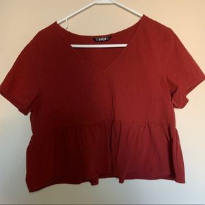 Rusted red crop top